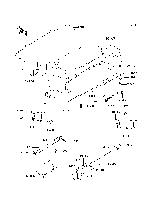 Fenders Diagram and Parts List for KAF950C7F 2007 & Prior Kawasaki Lawn Tractor Accessories