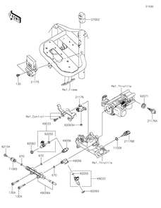 Part Location Diagram of 21175-1629 Kawasaki Control Unit-Electronic