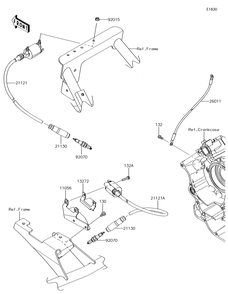 Ignition System Diagram and Parts List for KRF800GJF 2018 Kawasaki Lawn Tractor Accessories