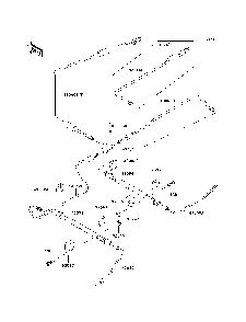 Brake Piping Diagram and Parts List for KAF620K7F 2007 & Prior Kawasaki Lawn Tractor Accessories