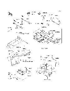 Chassis Electrical Equipment Diagram and Parts List for KAF400C7F 2007 & Prior Kawasaki Lawn Tractor Accessories