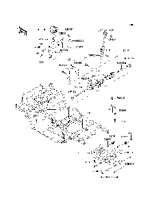 Frame Diagram and Parts List for KAF620E7F 2007 & Prior Kawasaki Lawn Tractor Accessories