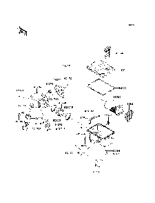 Air Cleaner Diagram and Parts List for KRF750RDF 2013 Kawasaki Lawn Tractor Accessories