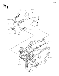 Guard Diagram and Parts List for KRF1000DMFNN 2021 Kawasaki Lawn Tractor Accessories