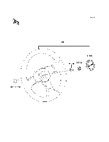 Steering Wheel Diagram and Parts List for KRF750RDF 2013 Kawasaki Lawn Tractor Accessories