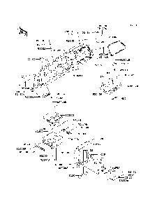 Front Box Diagram and Parts List for KRF750RCS 2012 Kawasaki Lawn Tractor Accessories
