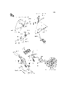 Brake Pedal/Throttle Lever Diagram and Parts List for KRF800BFF 2015 Kawasaki Lawn Tractor Accessories