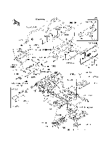 Guards/Cab Frame Diagram and Parts List for KAF400B7F 2007 & Prior Kawasaki Lawn Tractor Accessories
