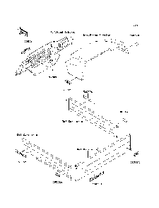 Decals Diagram and Parts List for KAF620E7F 2007 & Prior Kawasaki Lawn Tractor Accessories