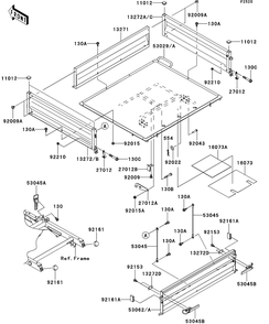 Carrier Diagram and Parts List for KAF400DEF 2014 Kawasaki Lawn Tractor Accessories