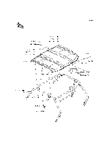 Sun Top Diagram and Parts List for KRF800DFF 2015 Kawasaki Lawn Tractor Accessories