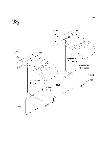 Rear Fender Diagram and Parts List for KAF950D8F 2008 Kawasaki Lawn Tractor Accessories