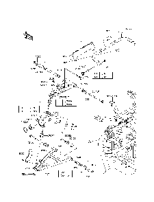 Front Suspension Diagram and Parts List for KRF800CEF 2014 Kawasaki Lawn Tractor Accessories