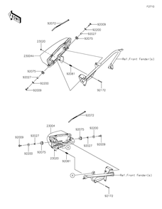 Headlight Diagram and Parts List for KRF1000DMFNN 2021 Kawasaki Lawn Tractor Accessories