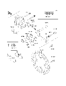 Front Brake Diagram and Parts List for KRF750TAF 2010 Kawasaki Lawn Tractor Accessories