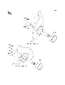 Taillight Diagram and Parts List for KRT800BEF 2014 Kawasaki Lawn Tractor Accessories