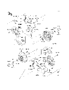 Rear Hubs/Brakes Diagram and Parts List for KAF400B7F 2007 & Prior Kawasaki Lawn Tractor Accessories