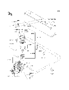 Fuel Pump Diagram and Parts List for KAF950D8F 2008 Kawasaki Lawn Tractor Accessories
