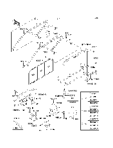 Guards/Cab Frame Diagram and Parts List for KAF620E7F 2007 & Prior Kawasaki Lawn Tractor Accessories