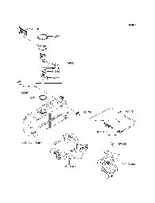 Fuel Pump Diagram and Parts List for KAF620MDF 2013 Kawasaki Lawn Tractor Accessories
