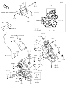 Gear Box Diagram and Parts List for KRF1000ALF 2020 Kawasaki Lawn Tractor Accessories