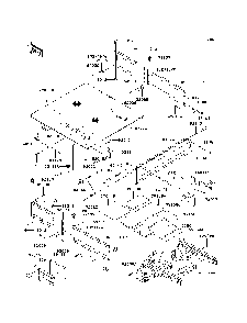 Carrier Diagram and Parts List for KAF950E8F 2008 Kawasaki Lawn Tractor Accessories