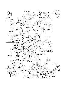 Front Fender Diagram and Parts List for KRF750PCS 2012 Kawasaki Lawn Tractor Accessories