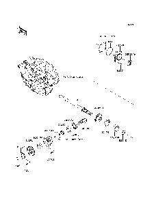 Front Bevel Gear Diagram and Parts List for KRF750VBF 2011 Kawasaki Lawn Tractor Accessories