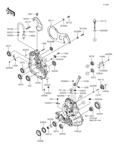Gear Box Diagram and Parts List for KAF400JKF 2019 Kawasaki Lawn Tractor Accessories