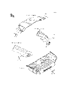 Reflectors Diagram and Parts List for KRT800CFF 2015 Kawasaki Lawn Tractor Accessories