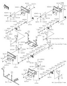 Door Diagram and Parts List for KAF820CMFNL 2021 Kawasaki Lawn Tractor Accessories