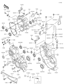 Gear Box Diagram and Parts List for KAF620MLF 2020 Kawasaki Lawn Tractor Accessories
