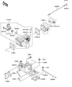 Throttle Diagram and Parts List for KAF620RDFA 2013 Kawasaki Lawn Tractor Accessories