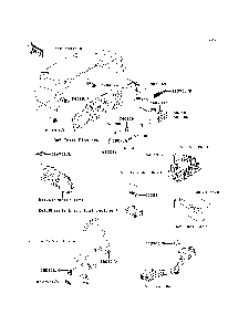 Labels Diagram and Parts List for KAF950B7F 2007 & Prior Kawasaki Lawn Tractor Accessories