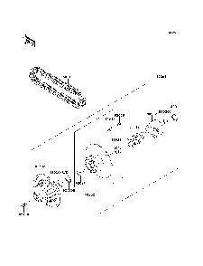 Driven Converter/Drive Belt Diagram and Parts List for KAF620MDF 2013 Kawasaki Lawn Tractor Accessories