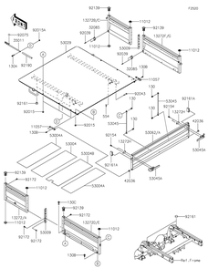 Carrier Diagram and Parts List for KAF620RMFNN 2021 Kawasaki Lawn Tractor Accessories