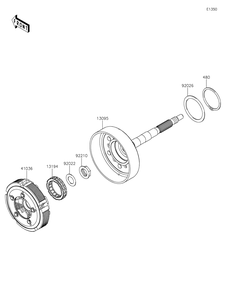 Clutch Diagram and Parts List for KRF800GKF 2019 Kawasaki Lawn Tractor Accessories