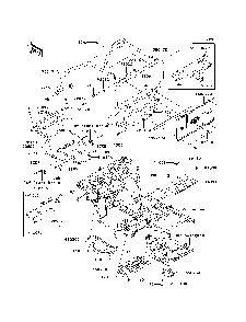 Guards/Cab Frame Diagram and Parts List for KAF400C7F 2007 & Prior Kawasaki Lawn Tractor Accessories
