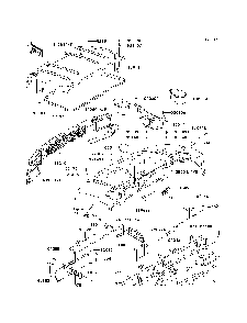 Fenders Diagram and Parts List for KAF620MDF 2013 Kawasaki Lawn Tractor Accessories