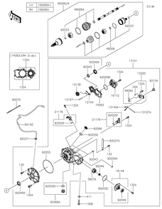 Drive Shaft-Front Diagram and Parts List for KRF1000CMFNN 2021 Kawasaki Lawn Tractor Accessories