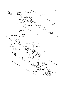Drive Shaft-Propeller Diagram and Parts List for KAF950C7F 2007 & Prior Kawasaki Lawn Tractor Accessories