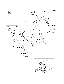 Valve Diagram and Parts List for KAF400A7F 2007 & Prior Kawasaki Lawn Tractor Accessories