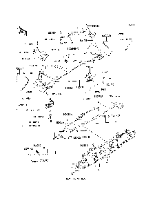 Front Fender Diagram and Parts List for KRT800CEF 2014 Kawasaki Lawn Tractor Accessories