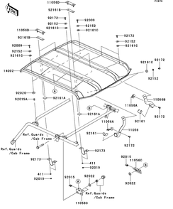 Part Location Diagram of 92161-0644 Kawasaki Damper
