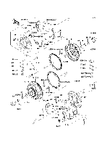 Front Hubs/Brakes Diagram and Parts List for KAF950B7F 2007 & Prior Kawasaki Lawn Tractor Accessories