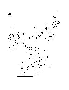 Crankshaft/Piston Diagram and Parts List for KAF620H7F 2007 & Prior Kawasaki Lawn Tractor Accessories