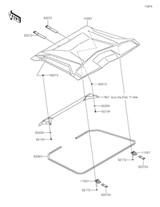 Part Location Diagram of 92072-0871 Kawasaki Band