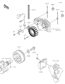 Generator Diagram and Parts List for KRT1000BPFNL 2023 Kawasaki Lawn Tractor Accessories