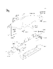 Fenders Diagram and Parts List for KAF400B7F 2007 & Prior Kawasaki Lawn Tractor Accessories