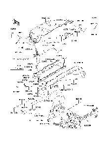 Front Fender Diagram and Parts List for KRF750SCSA 2012 Kawasaki Lawn Tractor Accessories